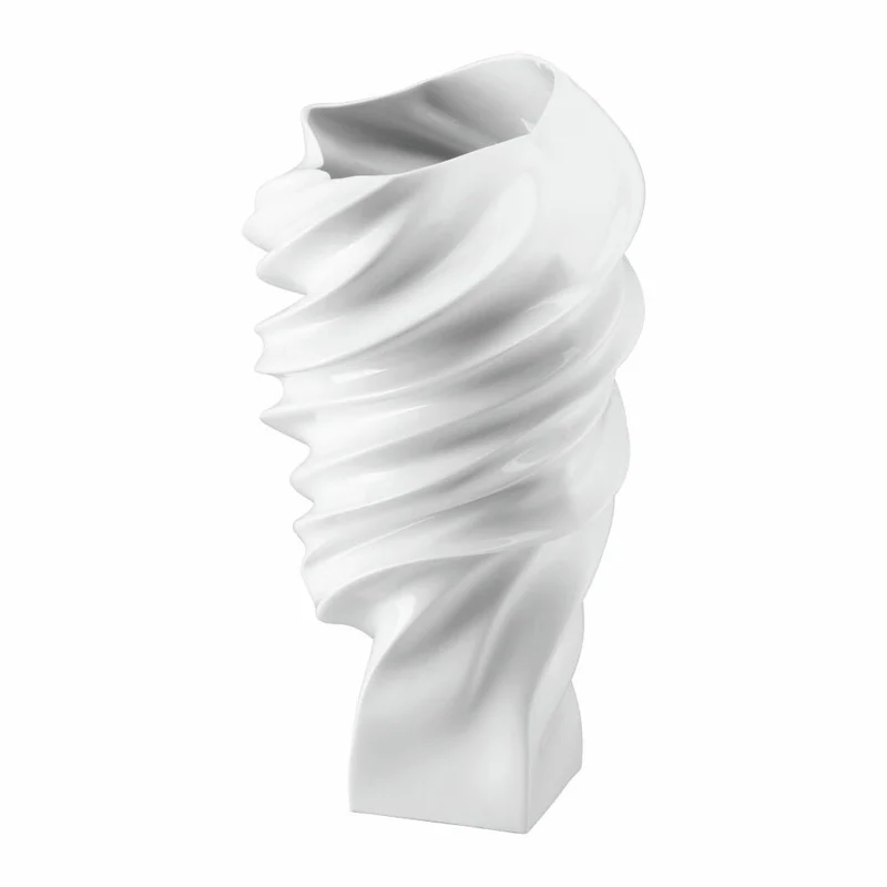 Rosenthal Vase Squall, Dekovase, Porzellan, Weiß, 40 cm, 14463-800001-26040
