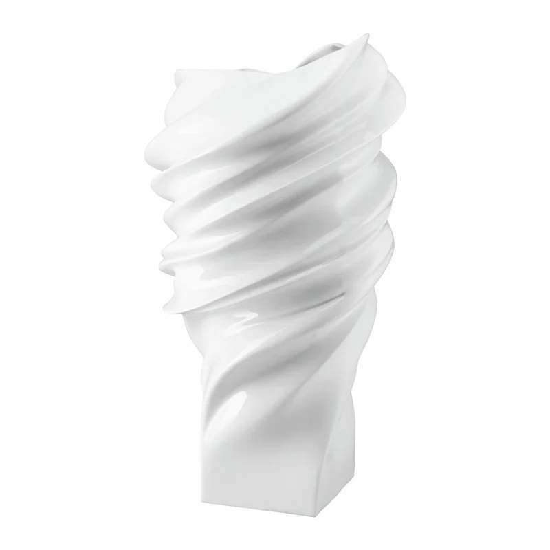 Rosenthal Vase Squall, Dekovase, Porzellan, Weiß, 40 cm, 14463-800001-26040