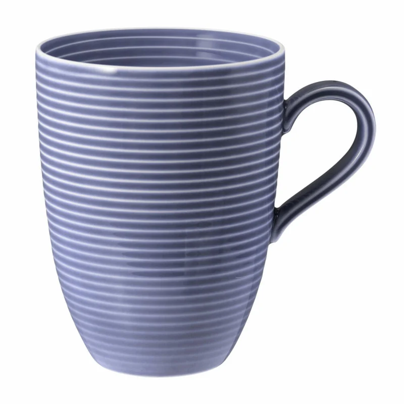 Seltmann Weiden Henkelbecher mit Relief Beat Fliederblau, Tasse, Porzellan, 350 ml, 001.773724