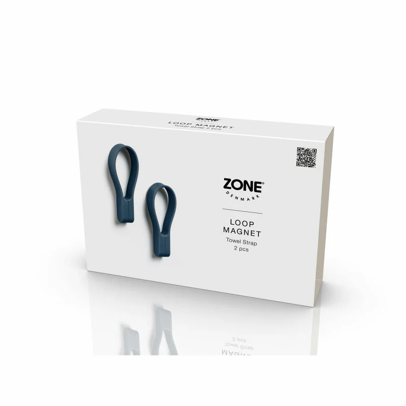 Zone Denmark Handtuchhalter Loop Magnet 2er Set Royal Blue, Silikon, Blau, 34874