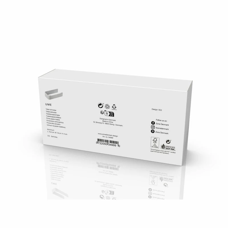 Zone Denmark Toilettenpapierhalter Ume Soft Grey, WC-Rollenhalter, Aluminium, Grau, 34999