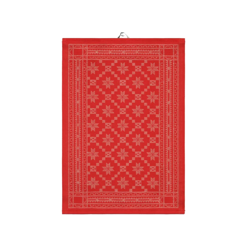Attebladrose Geschirrtuch rot – 50x70cm