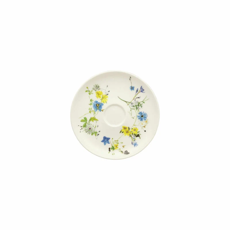 Rosenthal Kaffee-Untertasse Coup Brillance - Fleurs des Alpes, Bone China, Mehrfarbig, 14.5 cm, 10530-405108-14939