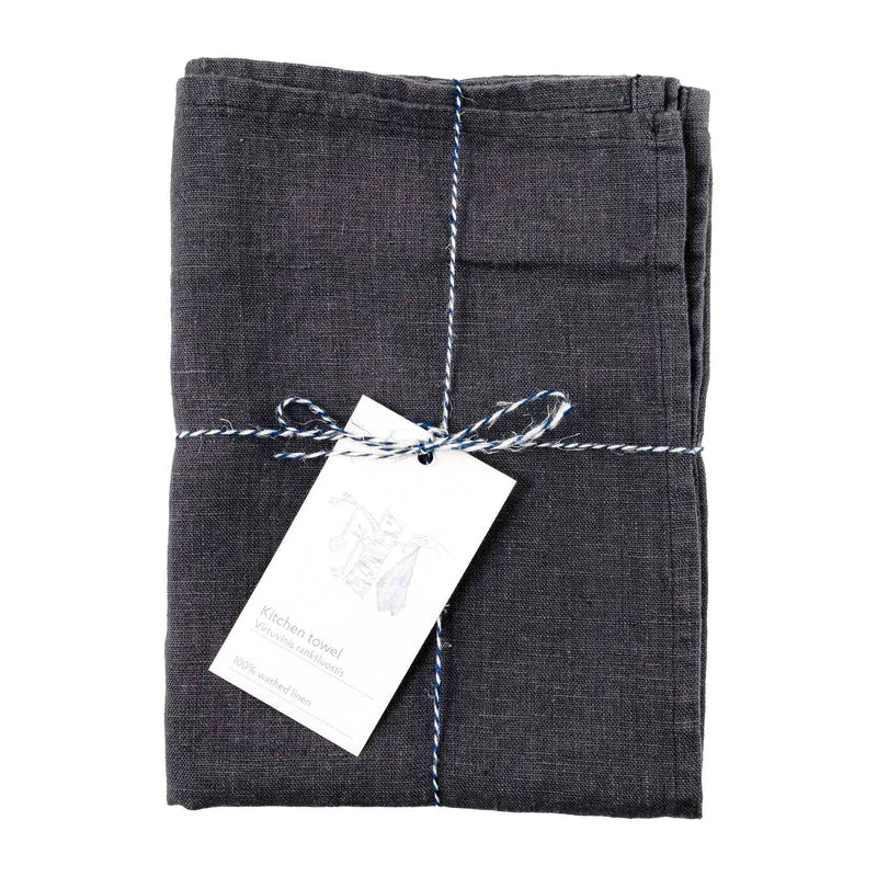 Leinen Geschirrtuch – Dark Grey