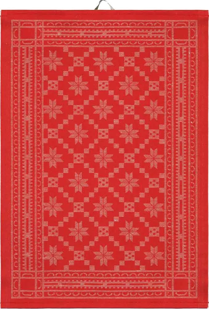Attebladrose Geschirrtuch rot – 35x50cm