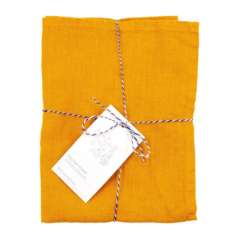 Leinen Geschirrtuch – Mustard