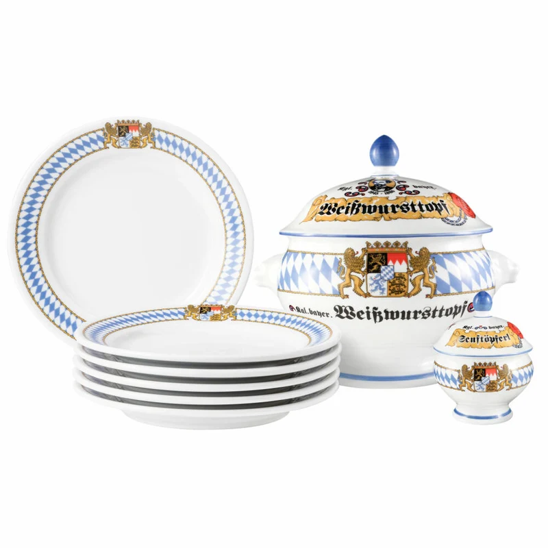 Seltmann Weiden Set 8-tlg. Compact Bayern, Geschirr-Set, Porzellan, Bunt, 001.771844