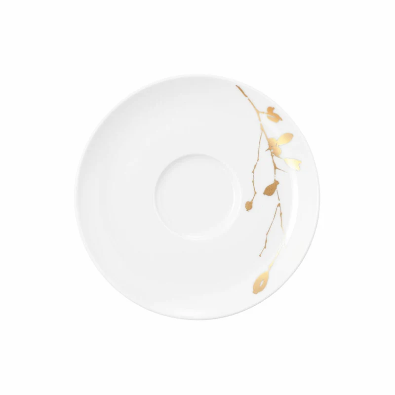 Seltmann Weiden Kombi-Untertasse Liberty Golden Rose Hip, Porzellan, Goldfarben, 16.5 cm, 001.765551
