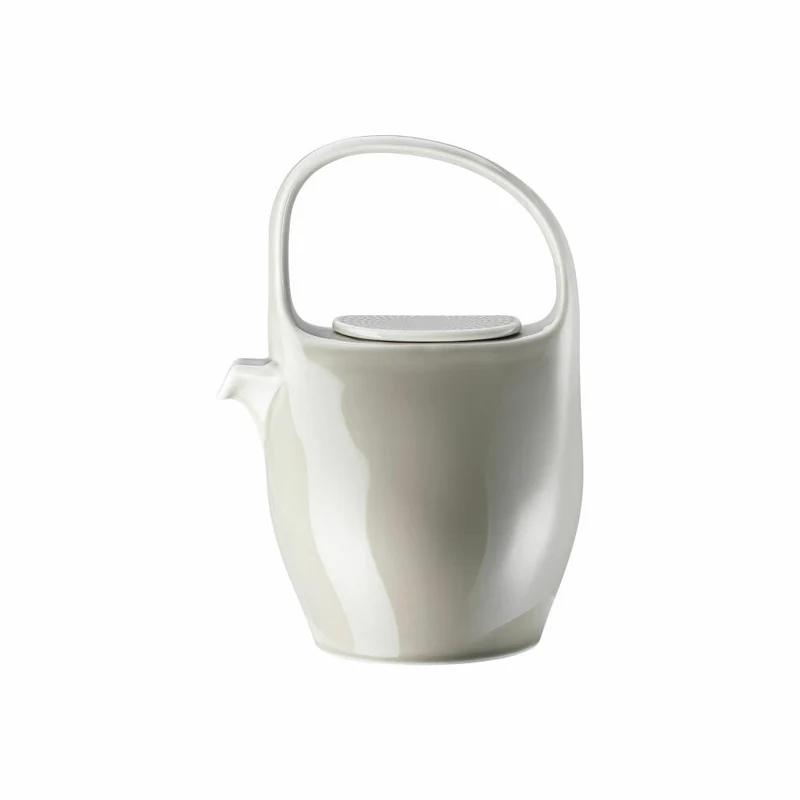 Rosenthal Teekanne Junto Pearl Grey für 6 Personen, Porzellan, Grau, 1.3 L, 10540-405201-14230