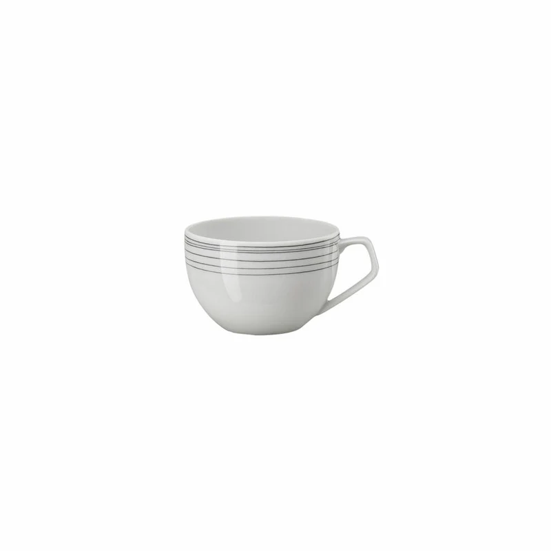 Rosenthal Espresso-Obertasse TAC Gropius Stripes 2.0, Porzellan, Grau, 120 ml, 11280-403261-14717