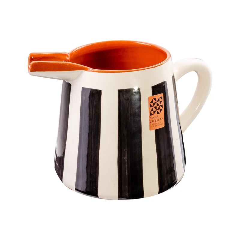 Keramikkrug 1l – bold stripes black
