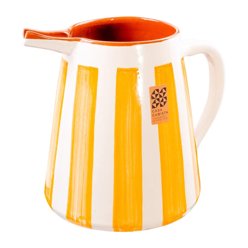 Keramikkrug 2l – bold stripes tangerine