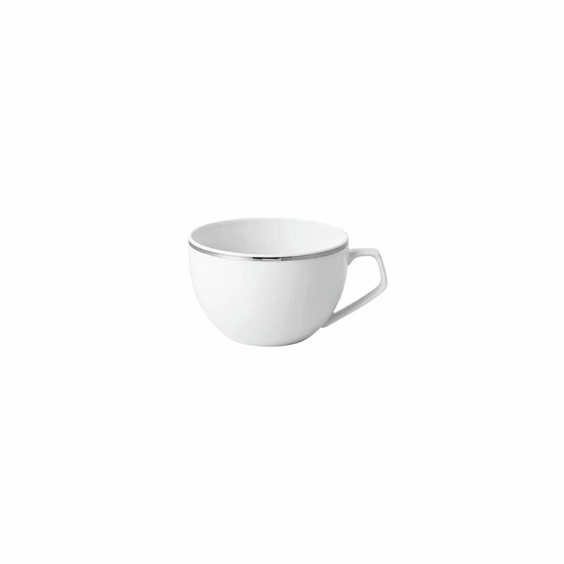 Rosenthal Espresso-Obertasse TAC Gropius Platin, Porzellan, Weiß-Silber, 120 ml, 11280-403241-14717
