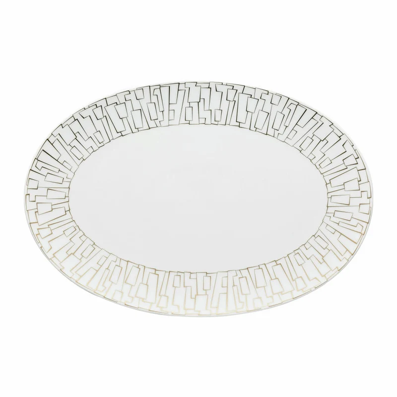 Rosenthal Servierplatte TAC Gropius Skin Gold, Porzellan, Gold, 34 cm, 11280-403255-12734