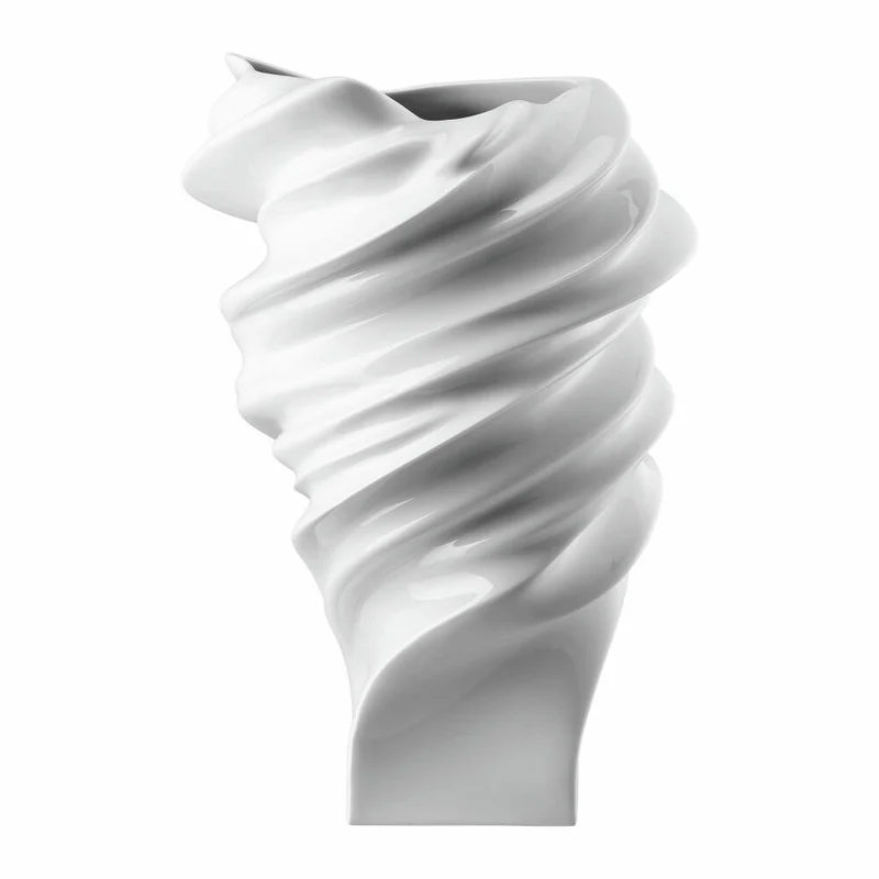 Rosenthal Vase Squall, Dekovase, Porzellan, Weiß, 32 cm, 14463-800001-26032