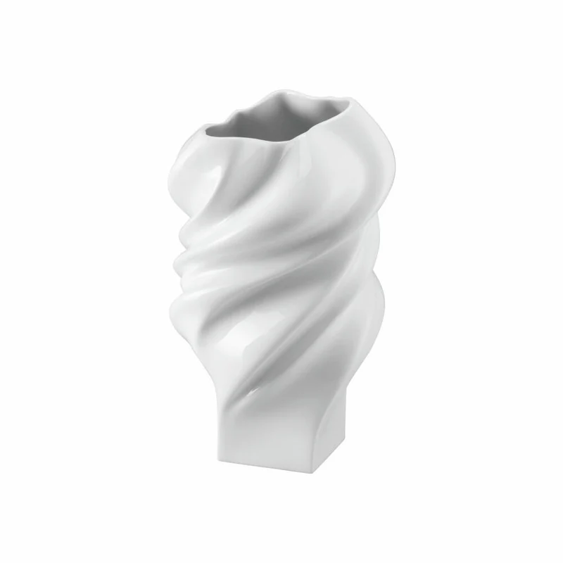 Rosenthal Vase Squall, Dekovase, Porzellan, Weiß, 23 cm, 14463-800001-26023
