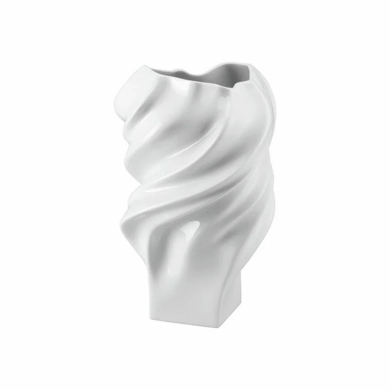 Rosenthal Vase Squall, Dekovase, Porzellan, Weiß, 23 cm, 14463-800001-26023