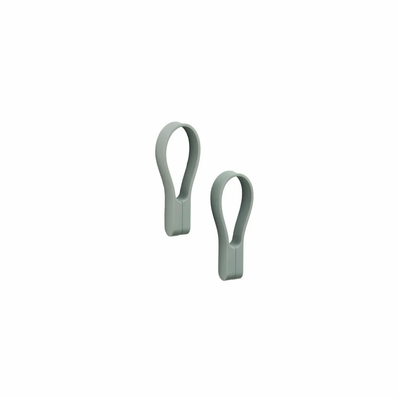 Zone Denmark Handtuchhalter Loop Magnet 2er Set Matcha Green, Silikon, Grün, 34872