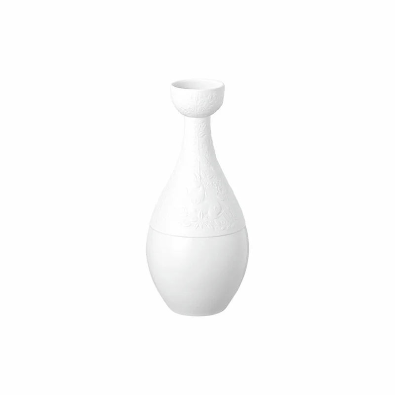 Rosenthal Vase Zauberflöte, Dekovase, Porzellan, Weiß, 22 cm, 11260-306500-26022