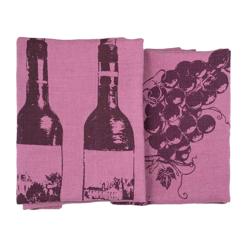 Leinen Geschirrtuch Set Vino