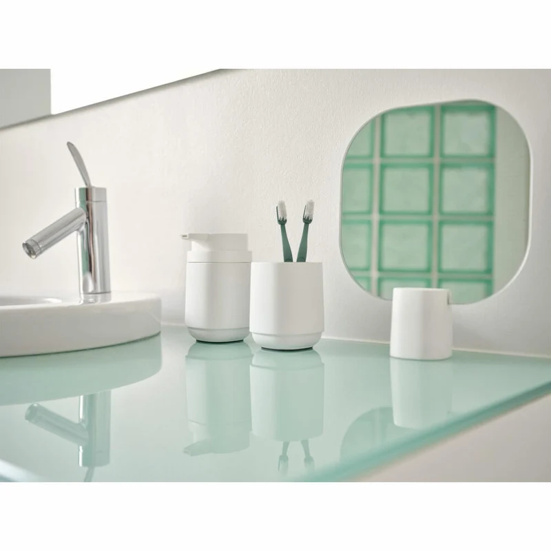 Zone Denmark Zahnbürstenbecher Time White, Zahnbürstenhalter, Beton, Weiß, 34811