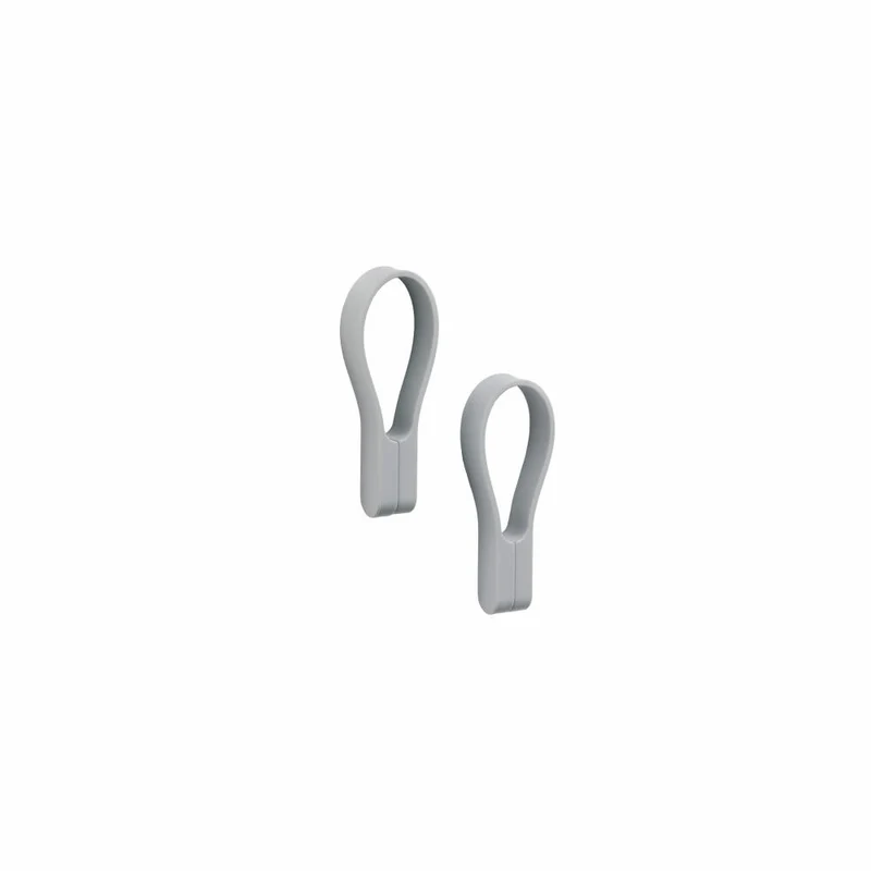 Zone Denmark Handtuchhalter Loop Magnet 2er Set Gull Grey, Silikon, Grau, 34873