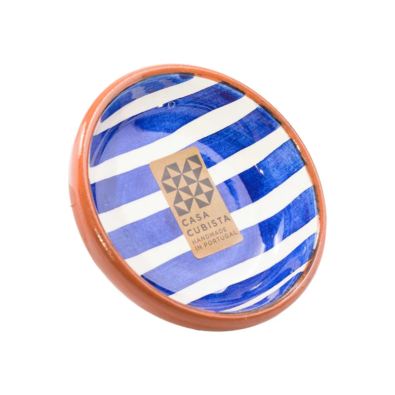 Keramikschale klein – bold stripes blue