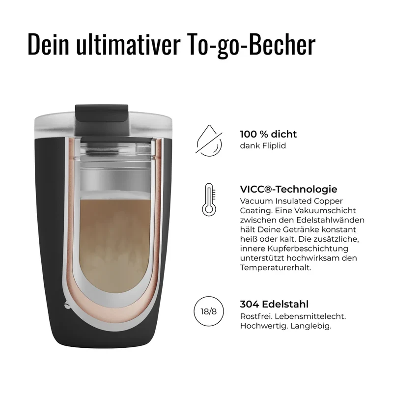 Kaffeebecher CUP 0,5l lavender To-Go