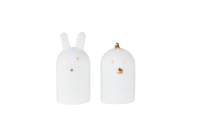 RAEDER DESIGN Porzellanfigurenset Hase & Huhn