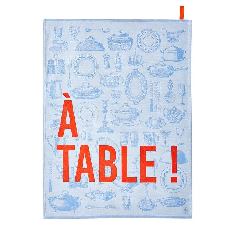 Geschirrtuch A table – blau