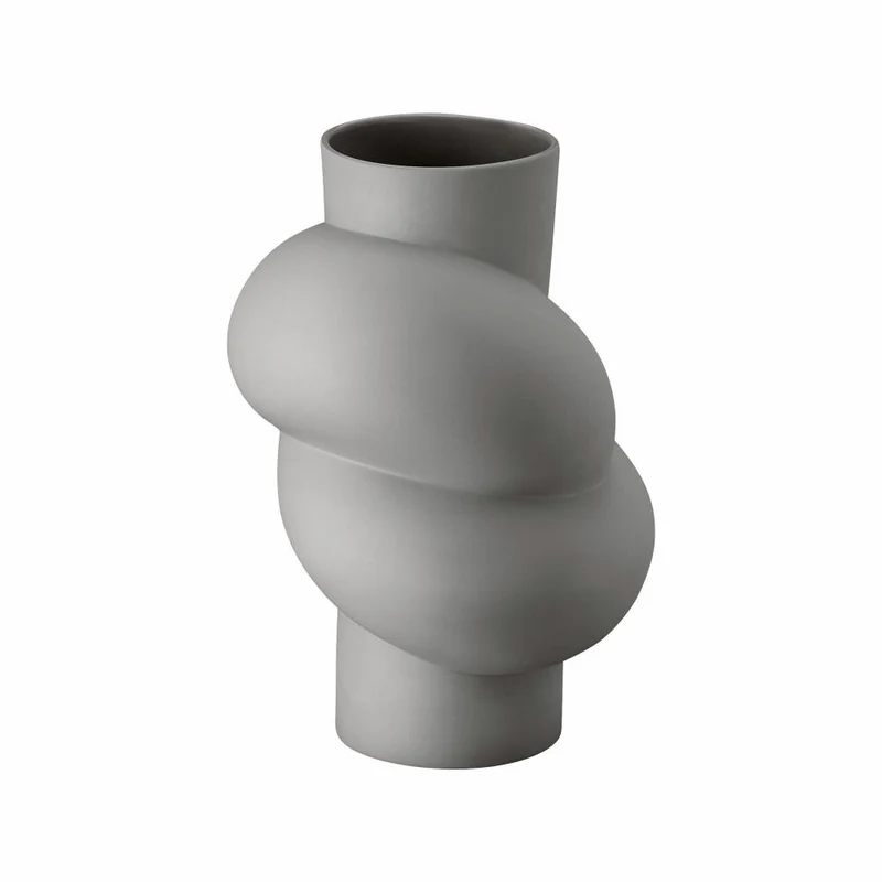 Rosenthal Vase Lava, Dekovase, Porzellan, Grau, 25 cm, 14628-426320-26025