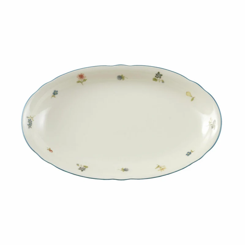 Seltmann Weiden Servierplatte oval Marie-Luise Streublume, Porzellan, Bunt, 23.5 x 14 cm, 001.293537