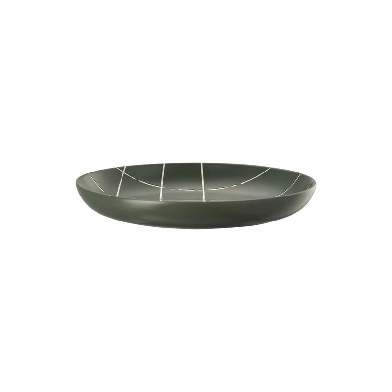 Thomas Teller Fun Karo Dark tief, Porzellan, Grün, 23 cm, 11910-402002-10353