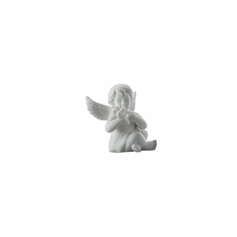 Rosenthal Dekofigur Engel mit Schmetterling, Porzellan, Weiß, 5 cm, 69054-000102-90525