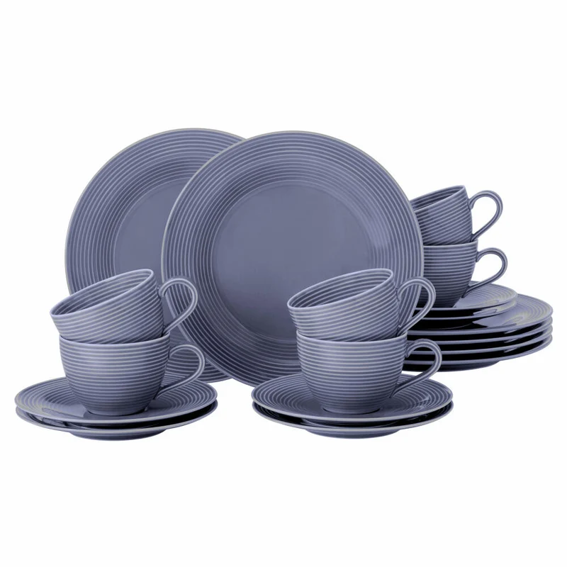 Seltmann Weiden Kaffeeservice 18-tlg. Beat Fliederblau, Geschirr-Set, Porzellan, 001.773735
