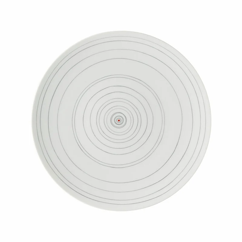 Rosenthal Speiseteller TAC Gropius Stripes 2.0, Porzellan, Grau, 28 cm, 11280-403261-10229