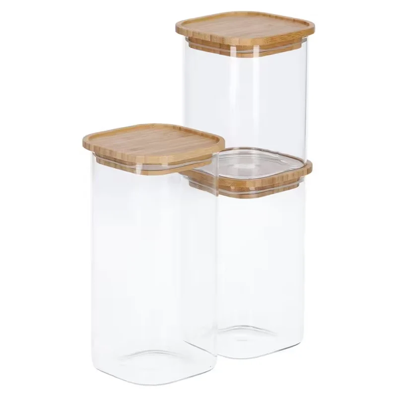 Vorratsglas mit Bambusdeckel, 1300 ml