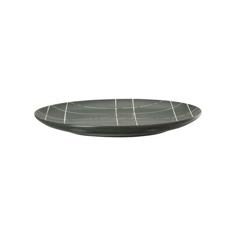 Thomas Teller Fun Karo Dark flach, Porzellan, Grün, 27 cm, 11910-402002-10867