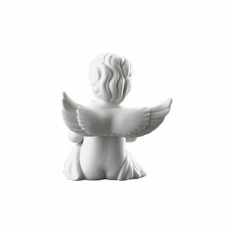 Rosenthal Dekofigur Engel mit Blumentopf, Porzellan, Weiß, 10.1 cm, 69055-000102-90538