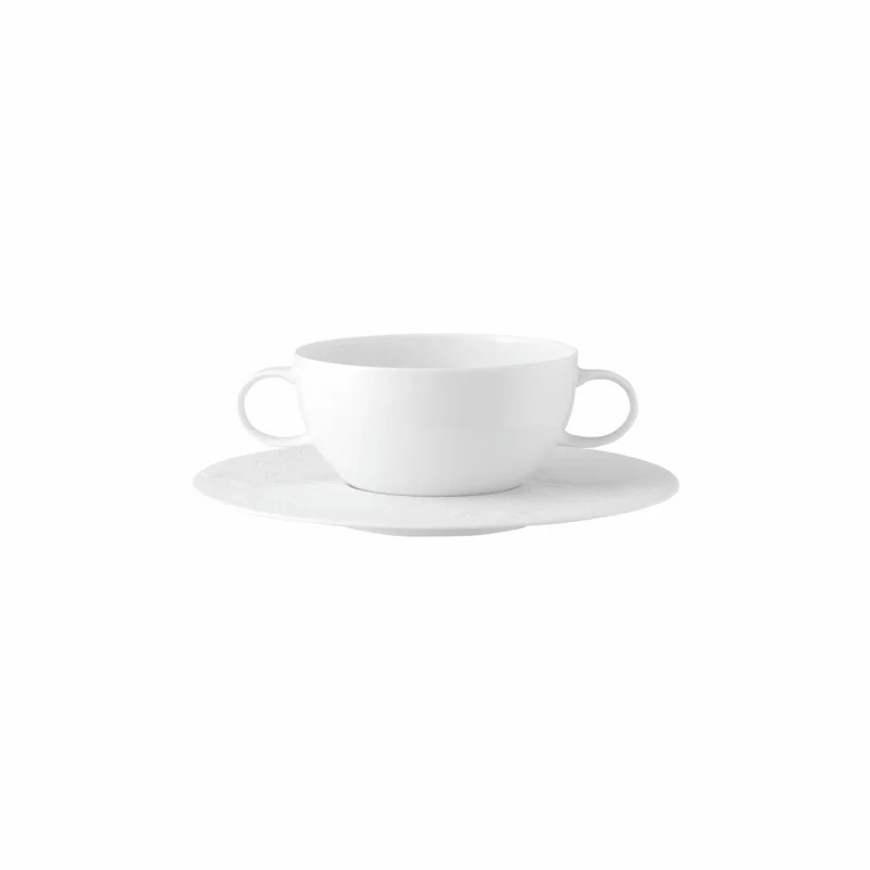 Rosenthal Suppentasse Zauberflöte mit Untertasse, Porzellan, Weiß, 360 ml, 11260-306500-10420