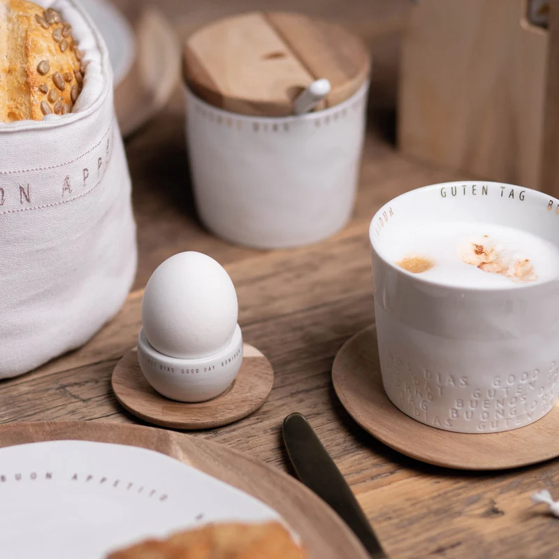 RÄDER DESIGN Eierbecher mit Unterteller - Guten Appetit