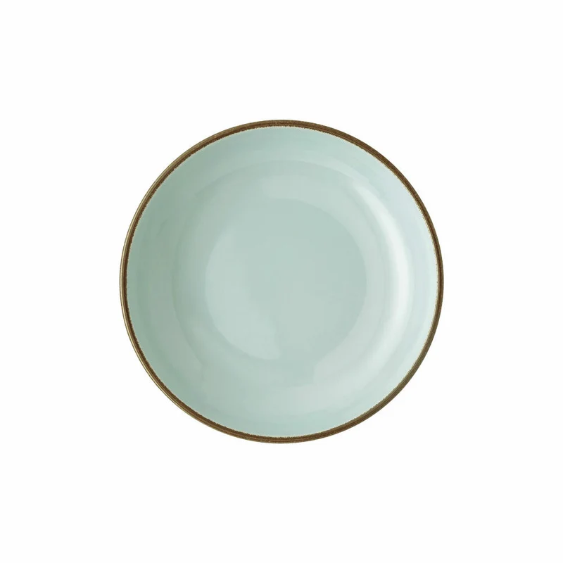 Rosenthal Gourmetteller Profi Casual Mint tief, Porzellan, Grün-Braun, 22 cm, 10660-405406-10772