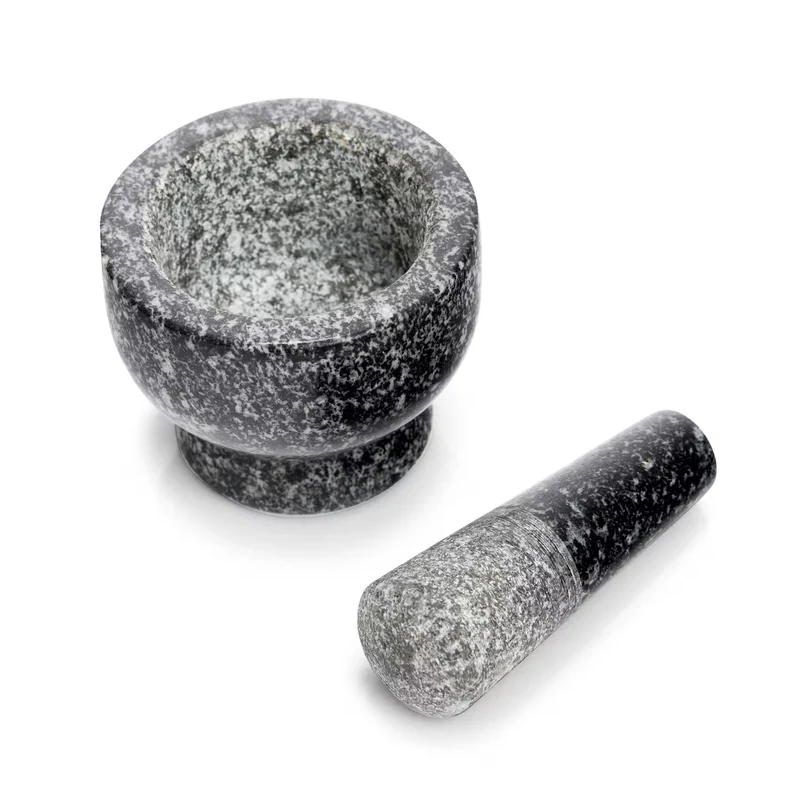 Mörser & Stößel-Set, Granit, anthrazit Ø 9 cm × 6,5 cm