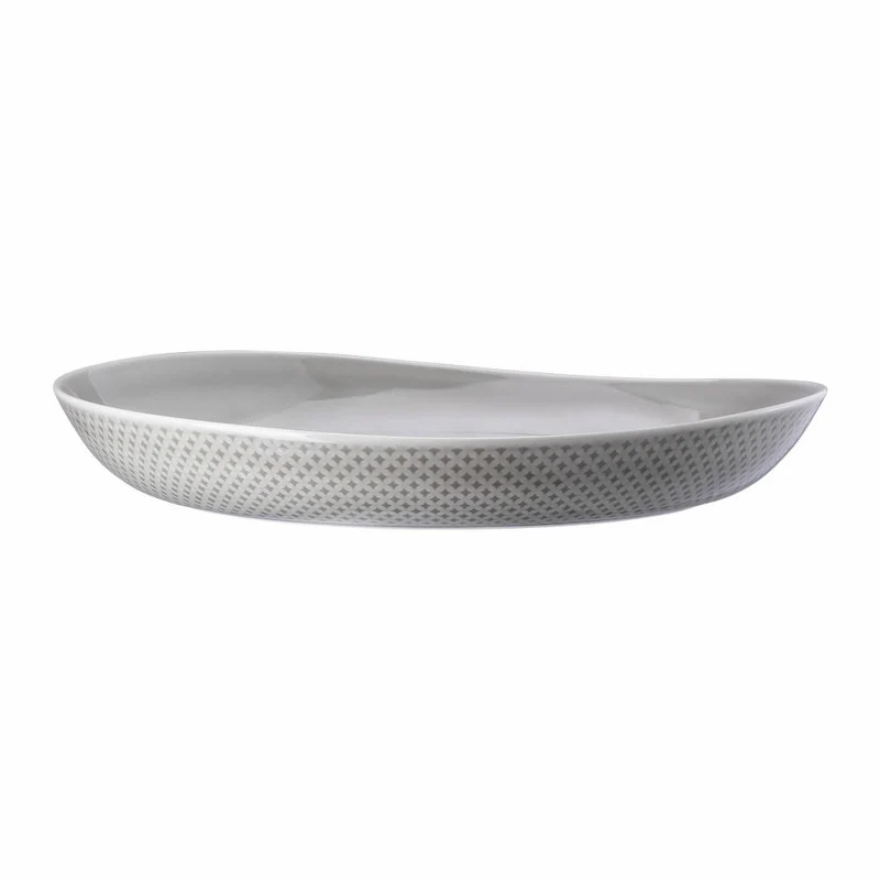 Rosenthal Teller Junto Pearl Grey tief, Porzellan, Grau, 33 cm, 10540-405201-10363