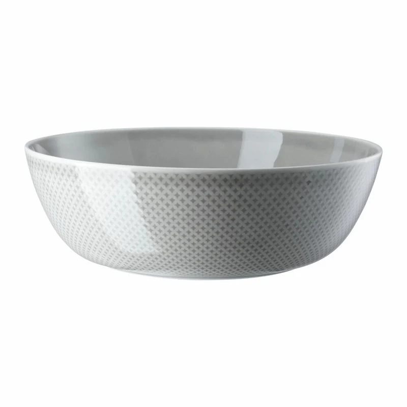 Rosenthal Schüssel Junto Pearl Grey, Porzellan, Grau, 33 cm, 10540-405201-13333