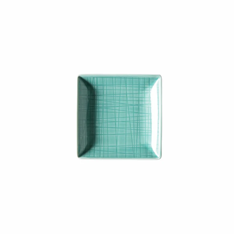 Rosenthal Schale Mesh Colours Aqua quadratisch, Porzellan, Blau, 10 cm, 11770-405152-15288