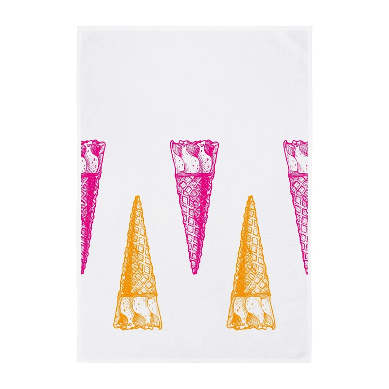 Geschirrtuch – Eis – pink-orange