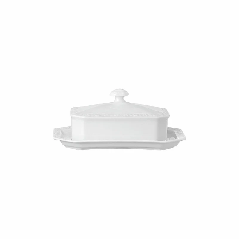 Rosenthal Butterdose Maria, Porzellan, Weiß, 21 x 14.5 cm, 10430-800001-15169