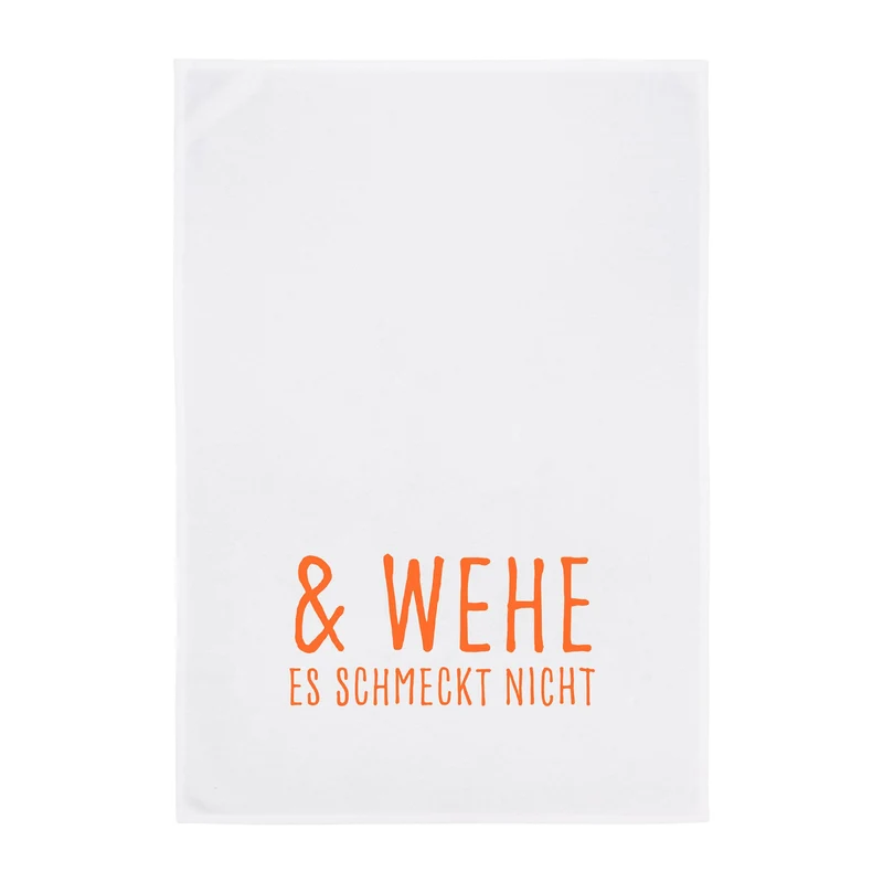 Geschirrtuch – & wehe es schmeckt nicht – orange