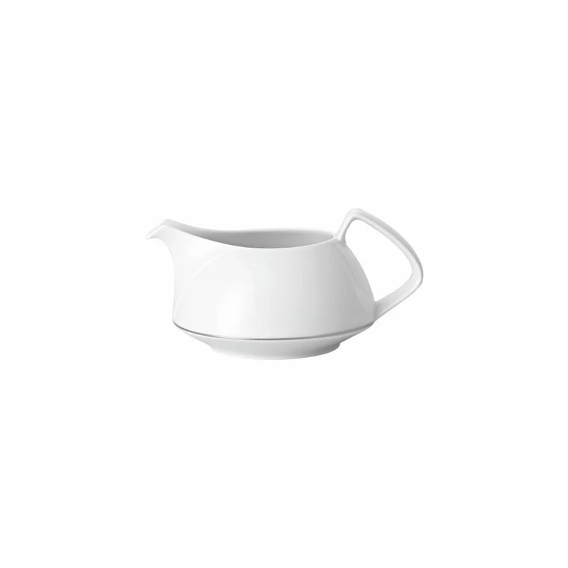 Rosenthal Sauciere TAC Gropius Platin, Porzellan, Weiß-Silber, 550 ml, 11280-403241-11620